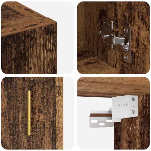  Fali Szekrény Falra szerelhető Régi fa 60 x 31 x 70 cm Faanyag