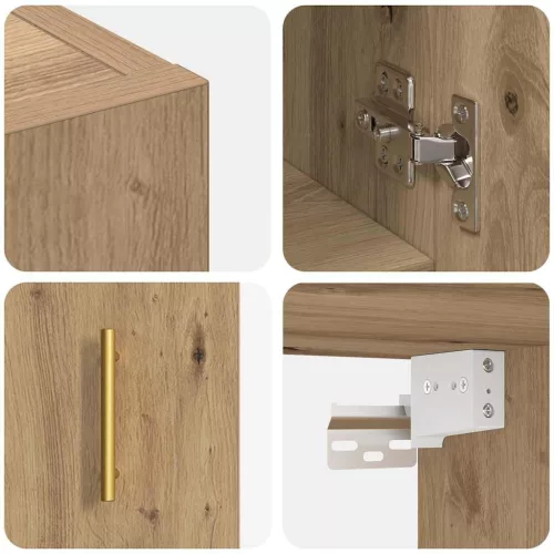  Fali Szekrény kézműves tölgy 60 x 31 x 70 cm Faanyag