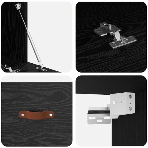  Fali Szekrény Musta tammi 100 x 36.5 x 35 cm Faanyag