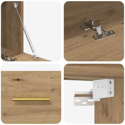  Fali Szekrény kézműves tölgy 100 x 36.5 x 35 cm Faanyag