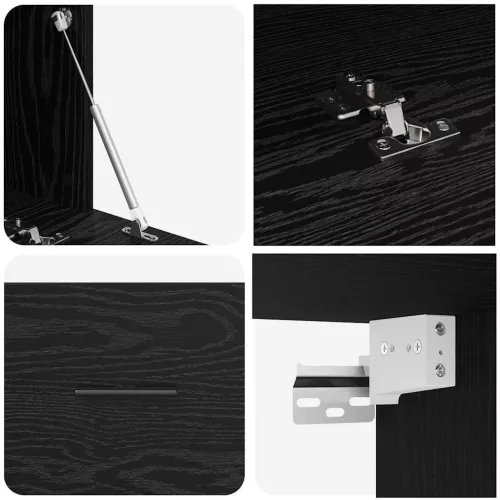  Fali Szekrény Musta tammi 100 x 36.5 x 35 cm Faanyag