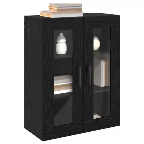  Fali szekrény polcokkal Musta tammi 69.5 x 34 x 90 cm Faanyag