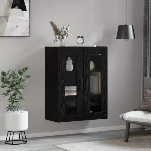  Fali szekrény polcokkal Musta tammi 69.5 x 34 x 90 cm Faanyag