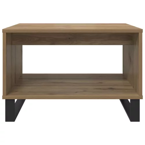  Dohányzóasztal kézműves tölgy 60 x 50 x 40 cm Faanyag