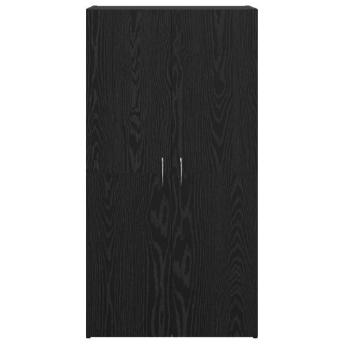  Irodai szekrény polcokkal tárolóval ajtóval Musta tammi 60 x 32 x 115 cm Faanyag