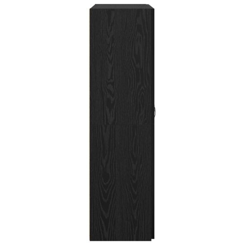  Irodai szekrény polcokkal tárolóval ajtóval Musta tammi 60 x 32 x 115 cm Faanyag