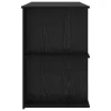  Asztal polcokkal Musta tammi 140 x 50 x 75 cm Faanyag