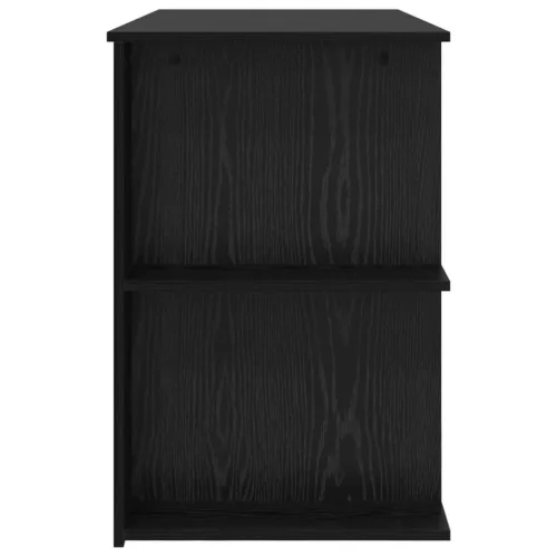  Asztal polcokkal Musta tammi 140 x 50 x 75 cm Faanyag