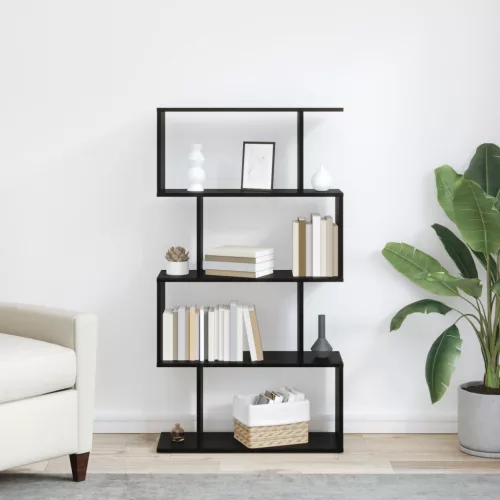  Könyvszekrény Musta tammi 70 x 24 x 129 cm Faanyag