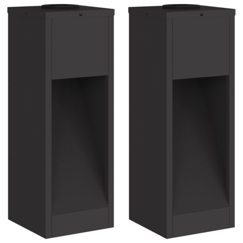  Napelemes LED Útjelző Lámpa 2 pcs Fekete Hidegen hengerelt acél