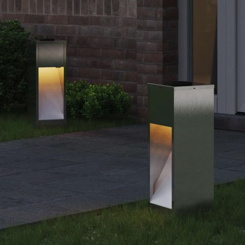  Napelemes LED Útjelző Lámpa 2 pcs Rozsdamentes acél