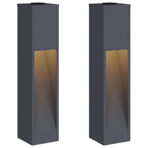  Napelemes LED Útjelző Lámpa 2 pcs Antracit