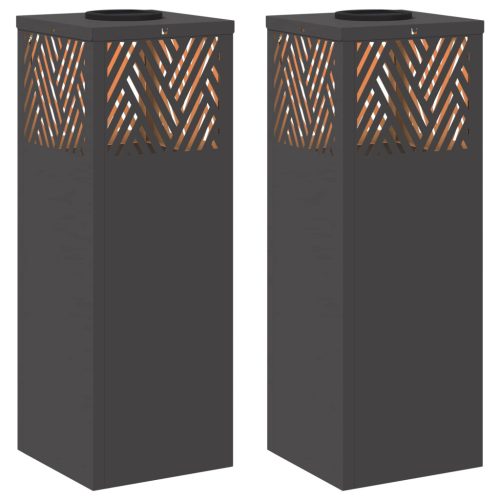  Napelemmel működő LED ösvény világítás Halszálka 2 pcs Fekete