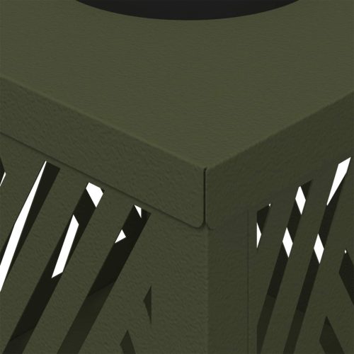  Napelemmel működő LED ösvény világítás Halszálka 2 pcs Olajzöld