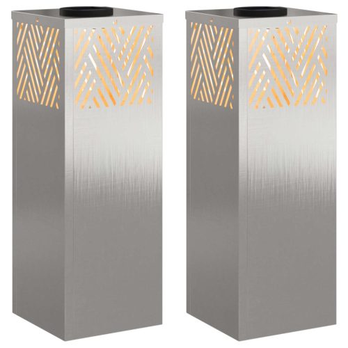  Napelemmel működő LED ösvény világítás 2 pcs Rozsdamentes acél