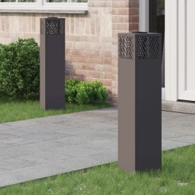    Napelemmel működő LED ösvény világítás Halszálka 2 pcs Fekete