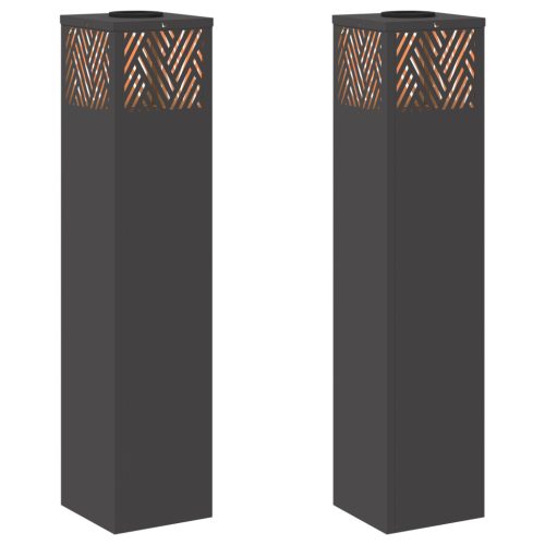  Napelemmel működő LED ösvény világítás Halszálka 2 pcs Fekete