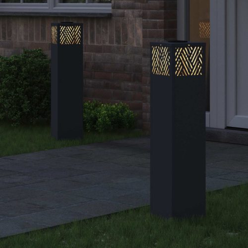  Napelemmel működő LED ösvény világítás Halszálka 2 pcs Antracit