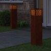  Napelemmel működő LED ösvény világítás 2 pcs Corten Acél