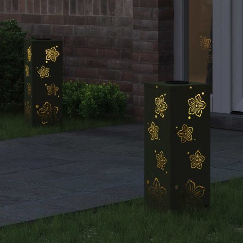  Napelemmel működő LED ösvény világítás 2 pcs Olajzöld