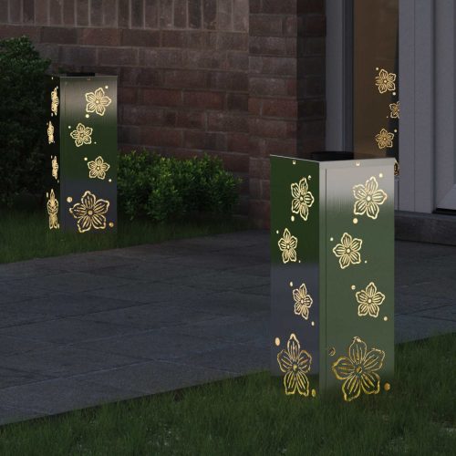  Napelemmel működő LED ösvény világítás 2 pcs Rozsdamentes acél