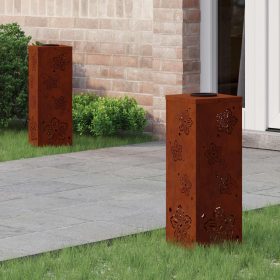    Napelemmel működő LED ösvény világítás 2 pcs Corten Acél