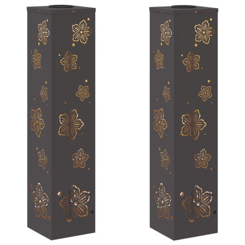  Napelemmel működő LED ösvény világítás 2 pcs Fekete