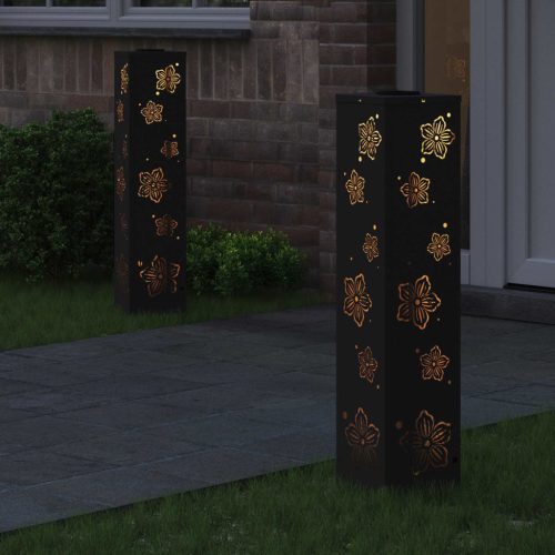  Napelemmel működő LED ösvény világítás 2 pcs Fekete