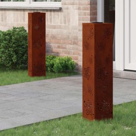   Napelemmel működő LED ösvény világítás 2 pcs Corten Acél