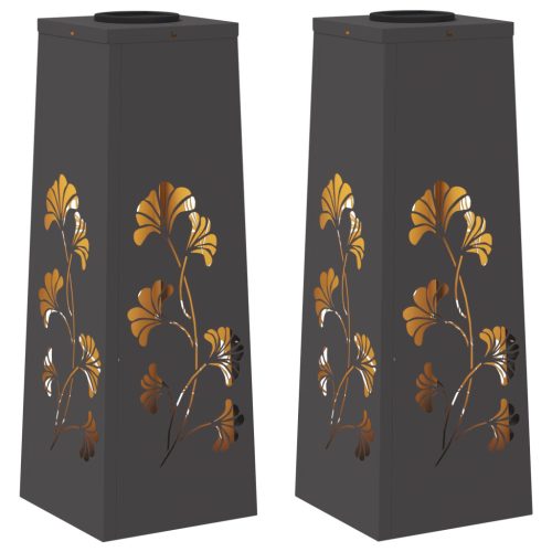  Napelemmel működő LED ösvény világítás 2 pcs Fekete