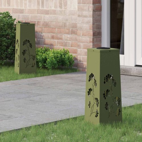  Napelemmel működő LED ösvény világítás 2 pcs Olajzöld