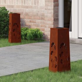    Napelemmel működő LED ösvény világítás 2 pcs Corten Acél