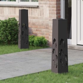  Napelemmel működő LED ösvény világítás 2 pcs Fekete