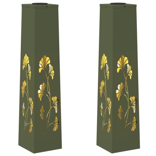  Napelemmel működő LED ösvény világítás 2 pcs Olajzöld