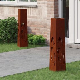    Napelemmel működő LED ösvény világítás 2 pcs Corten Acél