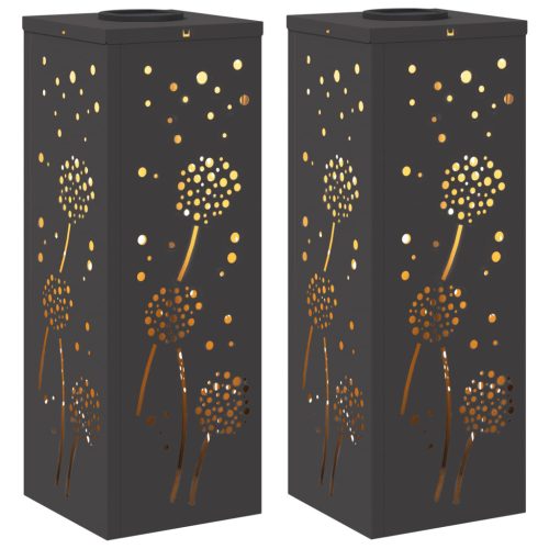  Napelemmel működő LED ösvény világítás 2 pcs Fekete