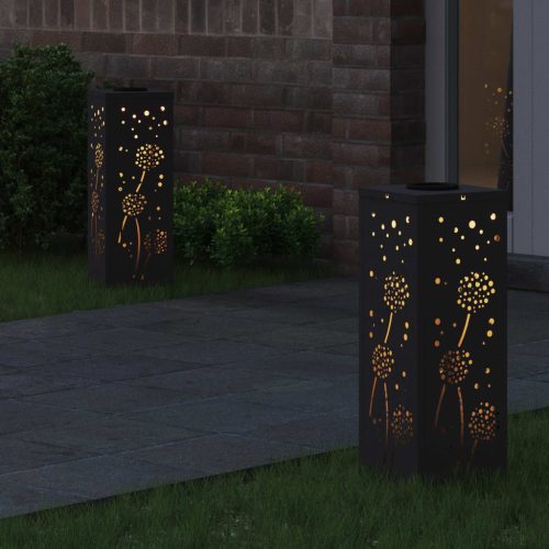  Napelemmel működő LED ösvény világítás 2 pcs Fekete