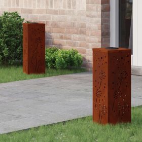    Napelemmel működő LED ösvény világítás 2 pcs Corten Acél