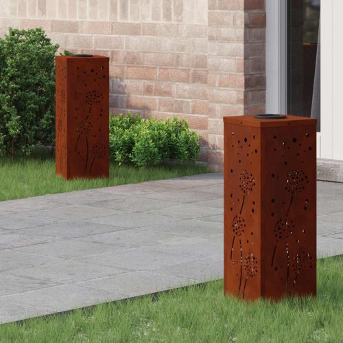  Napelemmel működő LED ösvény világítás 2 pcs Corten Acél