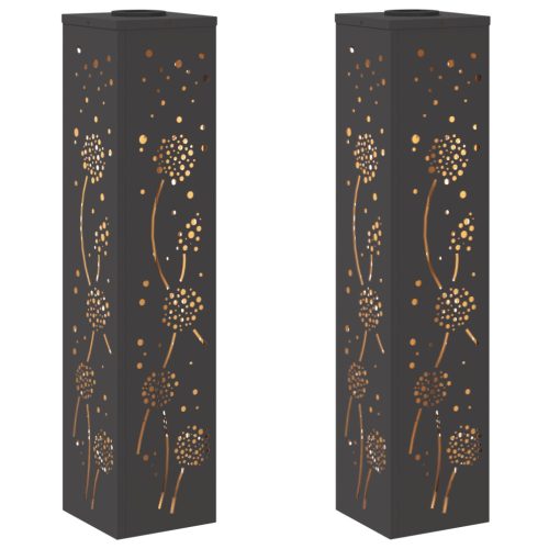  Napelemmel működő LED ösvény világítás 2 pcs Fekete