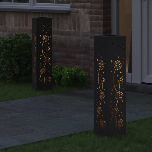  Napelemmel működő LED ösvény világítás 2 pcs Fekete