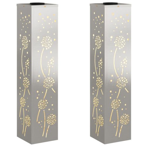  Napelemmel működő LED ösvény világítás 2 pcs Rozsdamentes acél