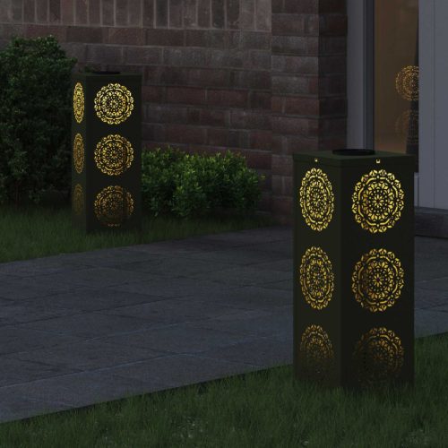  Napelemmel működő LED ösvény világítás 2 pcs Olajzöld