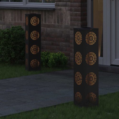  Napelemmel működő LED ösvény világítás 2 pcs Fekete