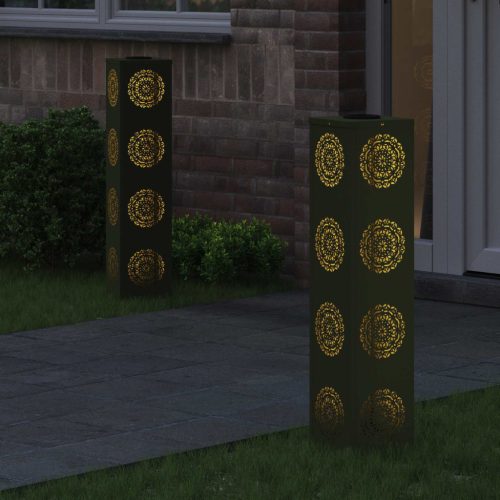  Napelemmel működő LED ösvény világítás 2 pcs Olajzöld