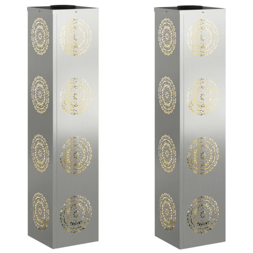  Napelemmel működő LED ösvény világítás 2 pcs Galvanizált