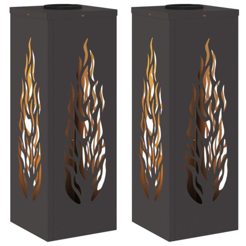  Napelemmel működő LED ösvény világítás 2 pcs Fekete