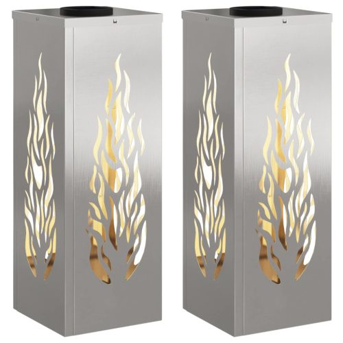  Napelemmel működő LED ösvény világítás 2 pcs Rozsdamentes acél