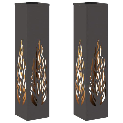  Napelemmel működő LED ösvény világítás 2 pcs Fekete