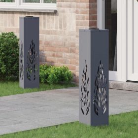    Napelemmel működő LED ösvény világítás 2 pcs Antracit